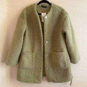 Cozy Olive Teddy Jacket
